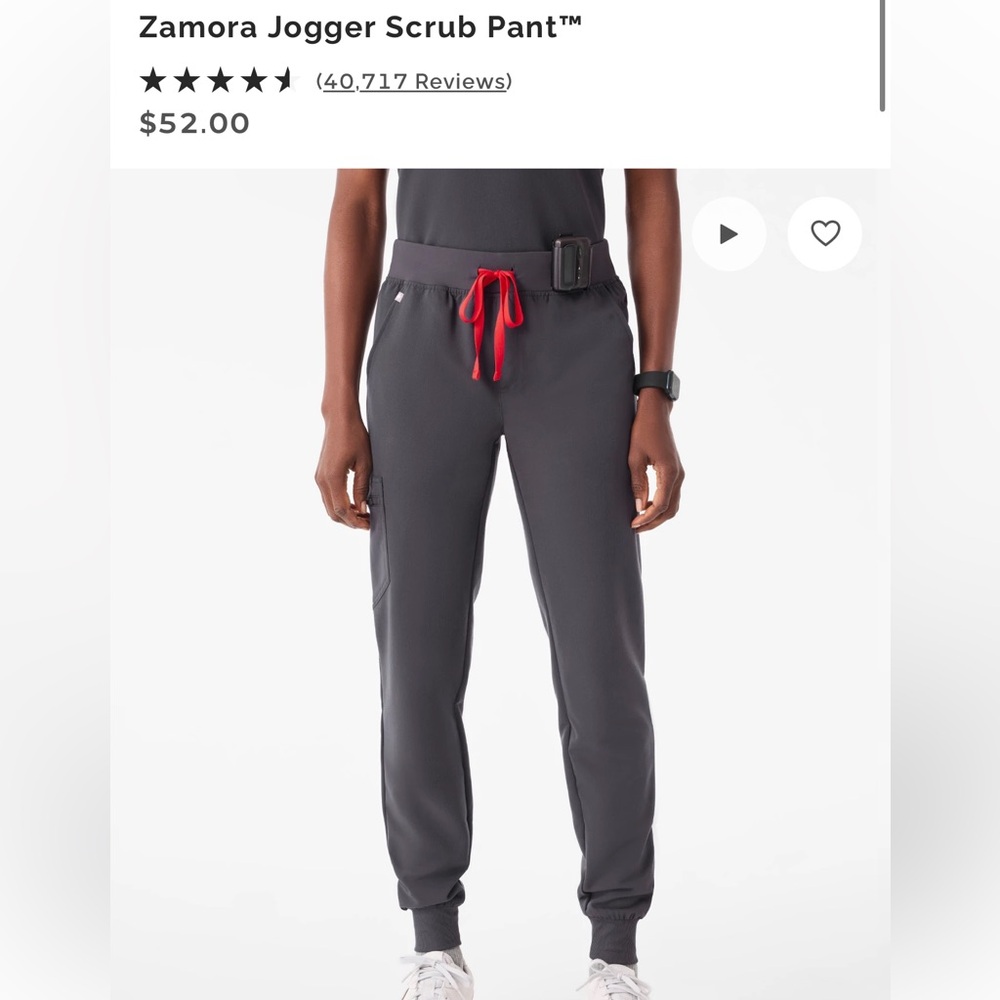 Figs Charcoal Zamora Jogger Scrub Pants